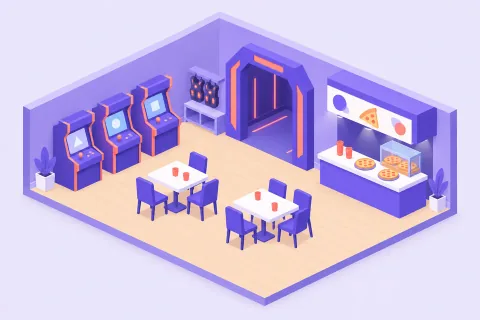 Illustration of Unlimited combo at Funhouse Central, the family entertainment demo venue